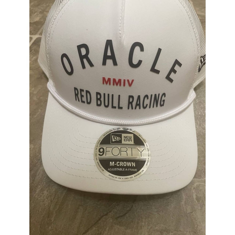 Oracle Red Bull Racing Snapback Trucker Hat White Motorsport Formula 1 NWT - Picture 2 of 7